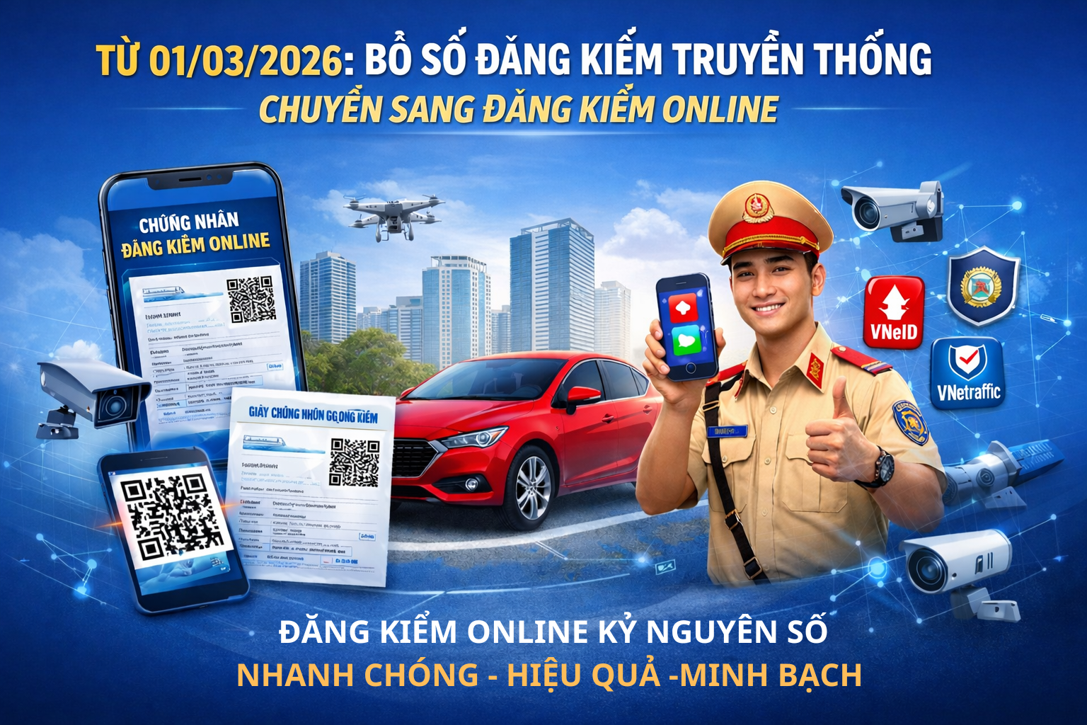 Từ 01/03/2026: Chính Thức Bỏ Sổ Đăng Kiểm Giấy, Chuyển Sang Chứng Nhận Điện Tử