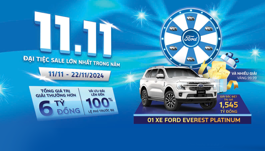 Đại Tiệc Sale Xe Ford 11.11 - Cơ Hội Vàng Không Thể Bỏ Lỡ!