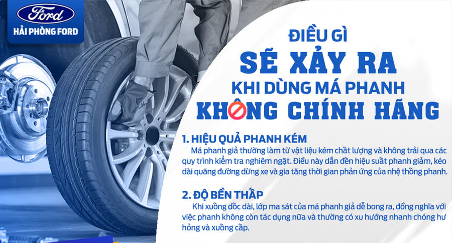 ĐIỀU GÌ SẼ XẢY RA NẾU SỬ DỤNG MÁ PHANH KHÔNG CHÍNH HÃNG