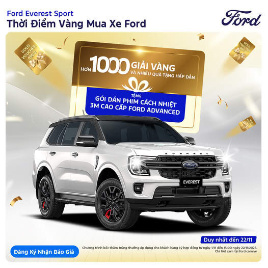 Ford Everest – Ưu Đãi Hấp Dẫn Tháng 11 Tại Hải Phòng Ford