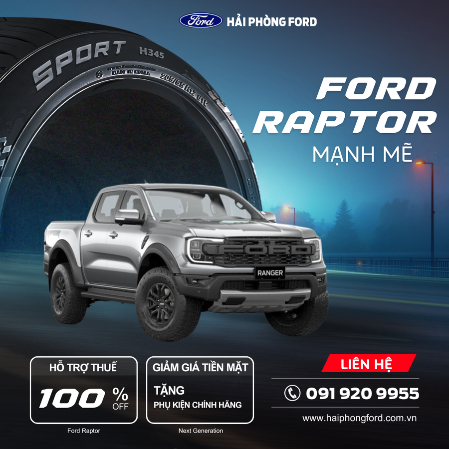 FORD RANGER RAPTOR – Chiếc Bán Tải Dành Cho Phượt Thủ 2024!