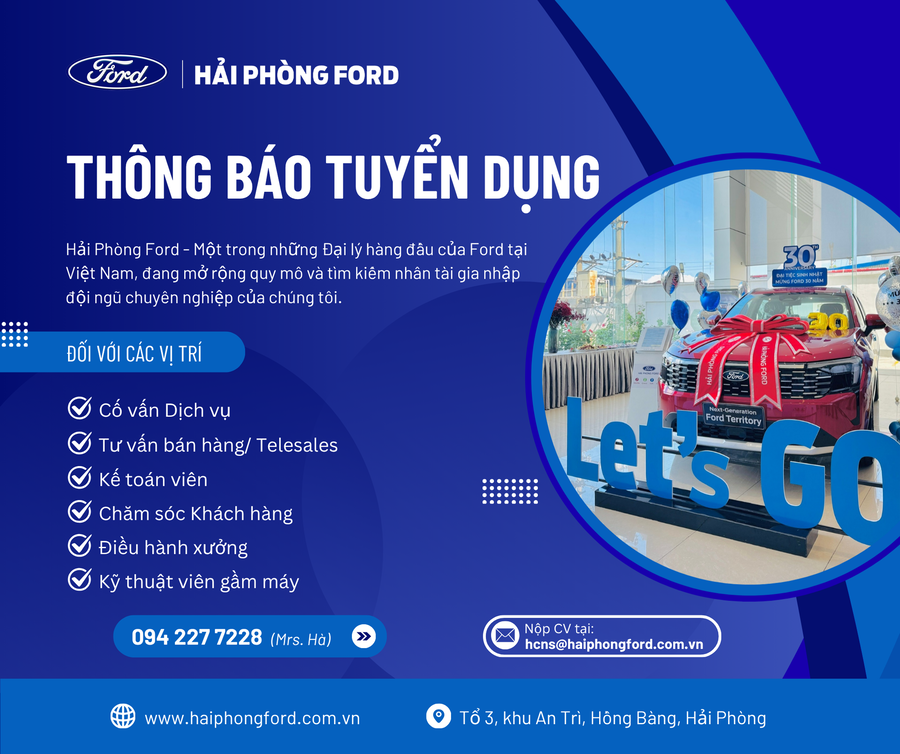 Hải Phòng Ford Tuyển Dụng – Cơ Hội Nghề Nghiệp Hấp Dẫn Dành Cho Bạn