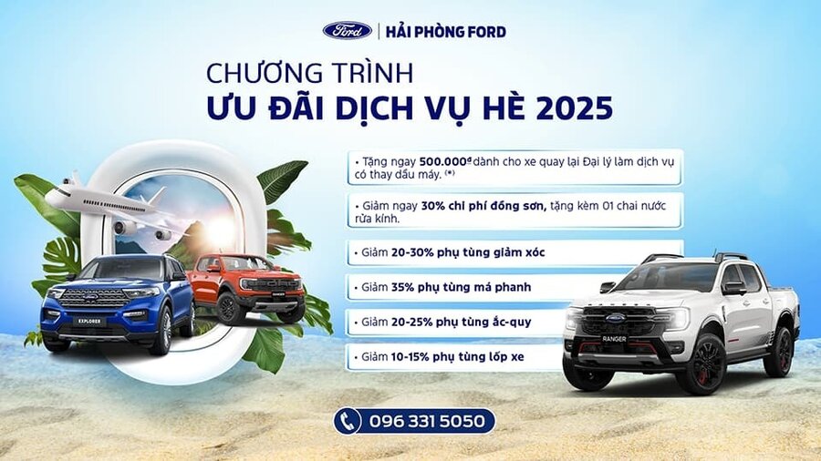 Khuyến Mãi Dịch Vụ Tại Hải Phòng Ford – Giảm Giá Lên Tới 35% Phụ Tùng