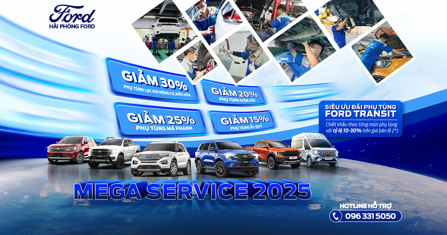 Mega Service 2025 – Ưu Đãi Lớn Phụ Tùng Chính Hãng Tại Hải Phòng Ford