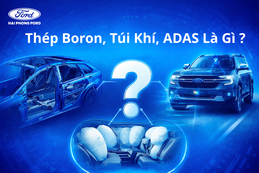 Thép Boron, Túi Khí, ADAS Là Gì? Những Công Nghệ An Toàn Trên Xe Ford Bạn Nên Hiểu Trước Khi Mua Xe