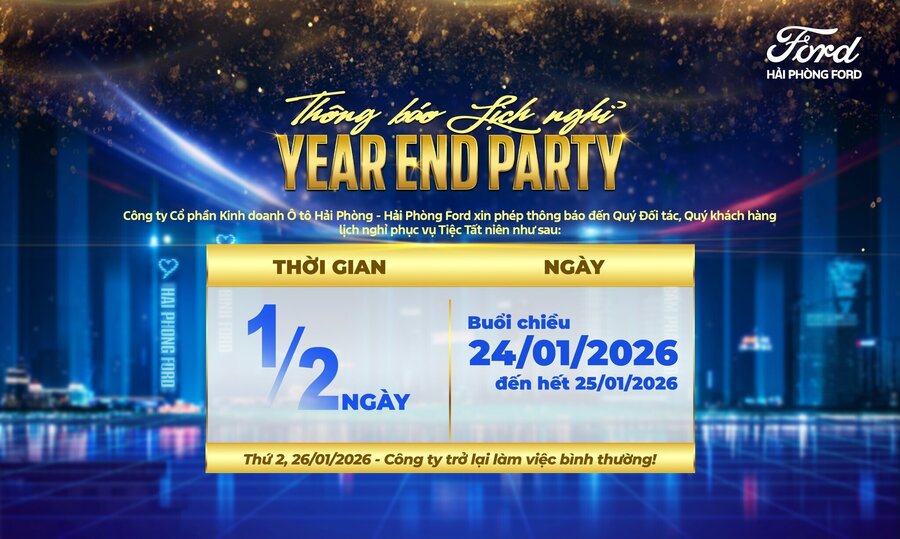 Thông Báo Nghỉ Làm Việc Chiều Thứ Bảy (24/01/2026) Để Tổ Chức Tất Niên Cuối Năm