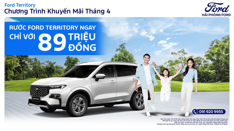 Trả trước chỉ từ 89 triệu, bạn đã có thể sở hữu ngay Ford Territory