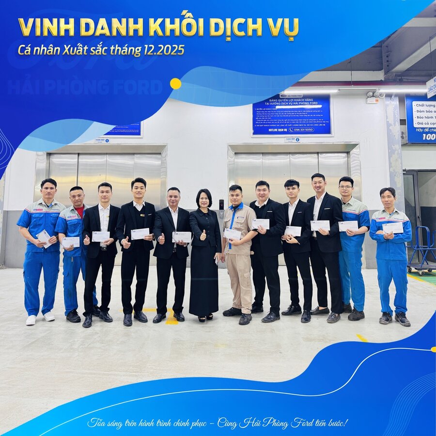 Vinh Danh Cán Bộ Công Nhân Viên Xuất Sắc Tháng 12/2025 – Hải Phòng Ford